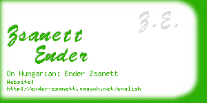 zsanett ender business card